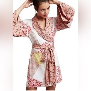 Anthropologie patchwork kimono robe